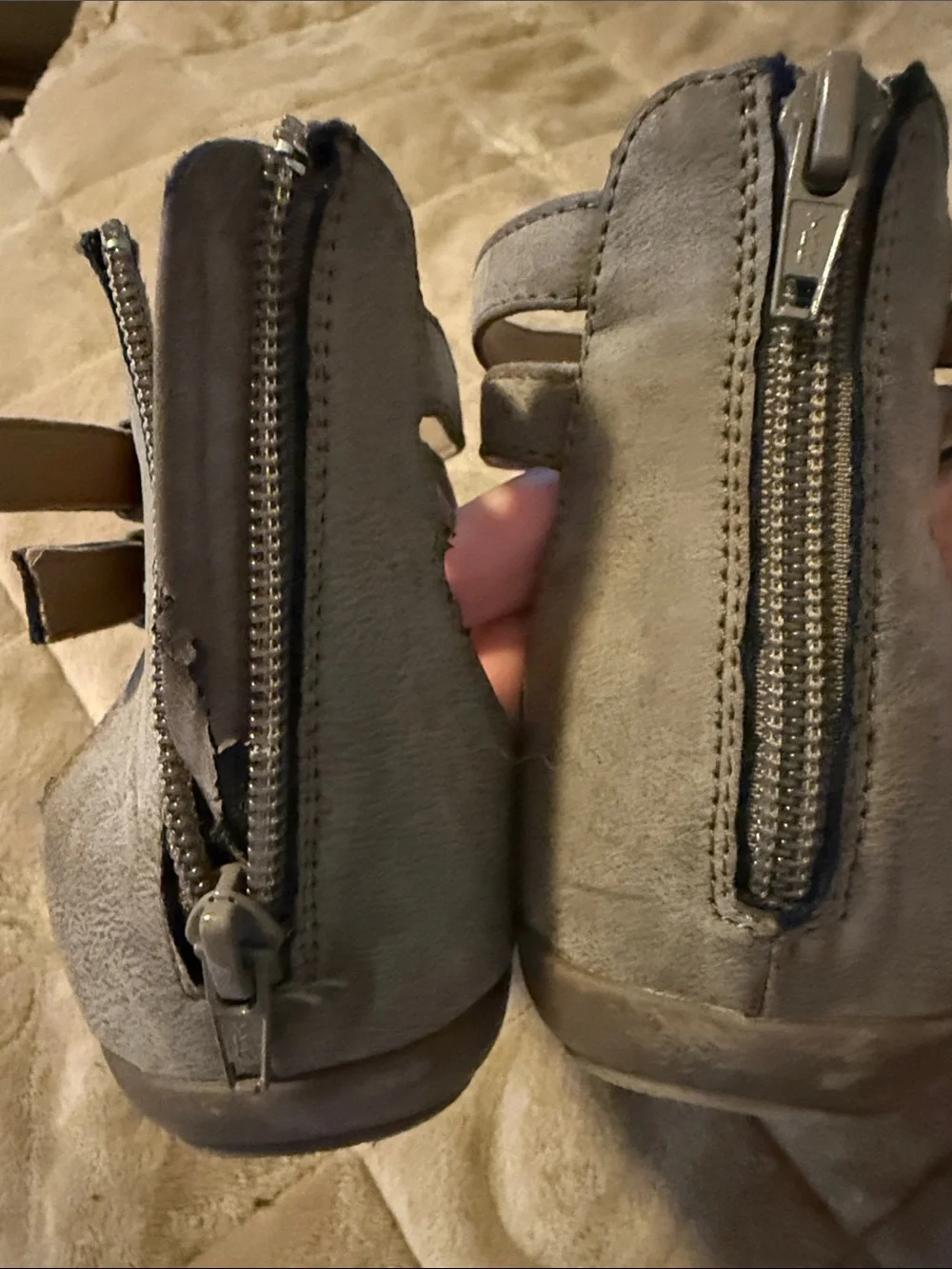 G.H. Bass & Co. Taupe Strappy Gladiator Sandals